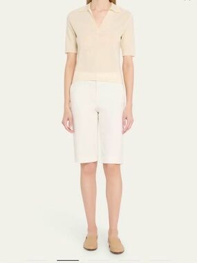 VINCE Mid-Rise Chino Shorts $228 Off White Size 6